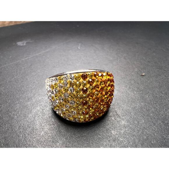 Signed Chelsea Taylor yellow ombré sterling silver ring size 8 - Picture 2 of 16